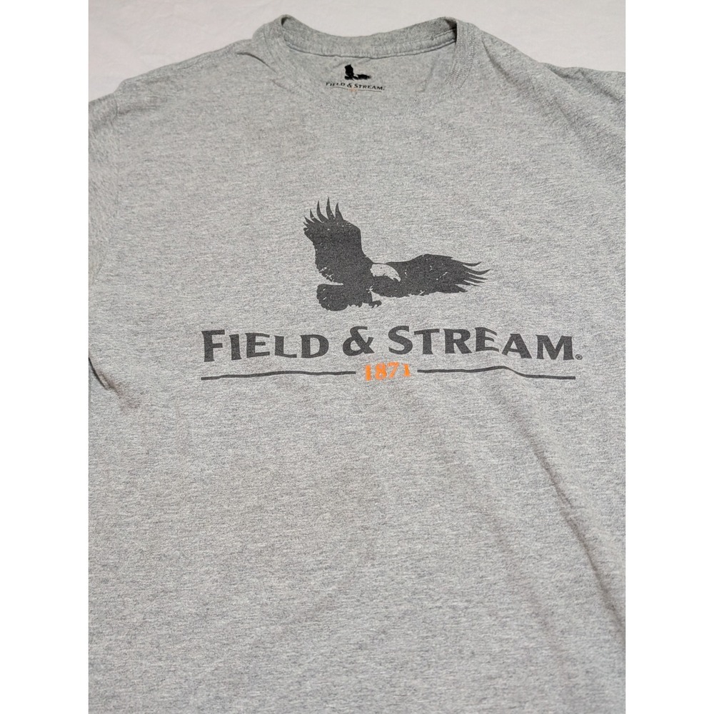 Field & Stream Mens Eagle Graphic T-Shirt Gray Short Sleeve Crewneck Size M